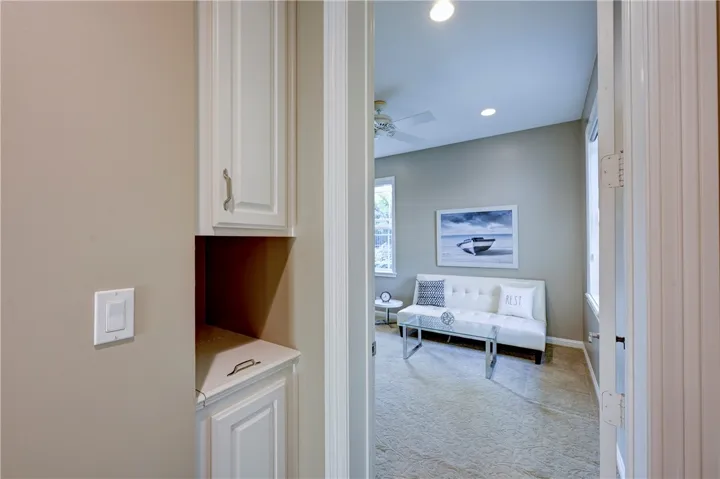 Note the laundry chute outside of the upstairs bedrooms.