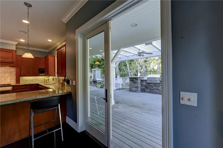 Easy access from the kitchen to the BBQ and deck.