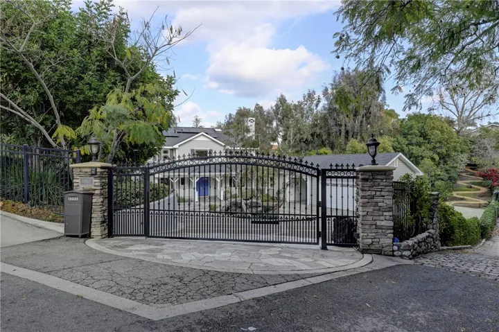 Private automatic gated entrance.