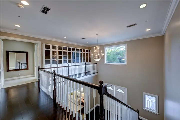 Library on the upstairs landing.
