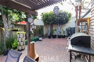 Covered patio in yard