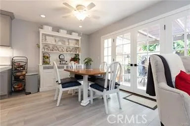 Eating area with French doors to outside covered patio