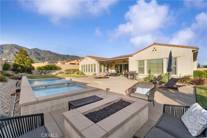 So much to enjoy: fire pit, hot tub, pool, outdoor living, bathing in the sun, foothill views...