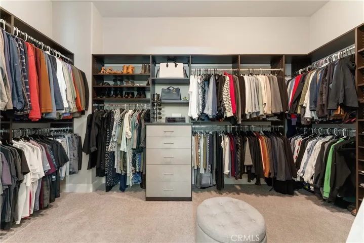 Primary oversized custom closet off from large en suite.