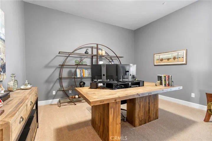 Office right from foyer.