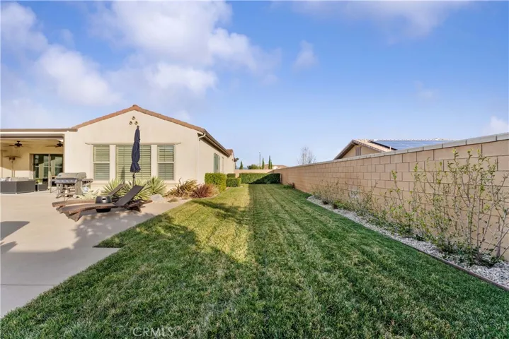 Spacious side yard to raised garden.