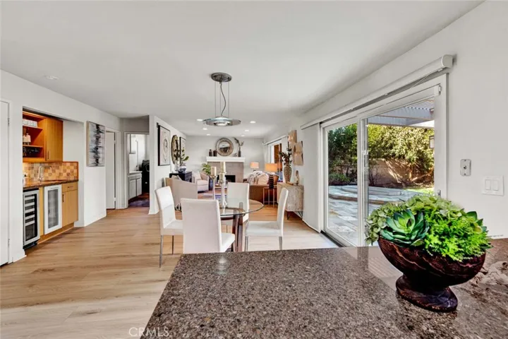 Looking from Kitchen to Family room and Breakfast Room