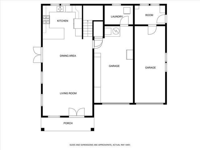 1709 Garden St lower level floorplan (Back residence)