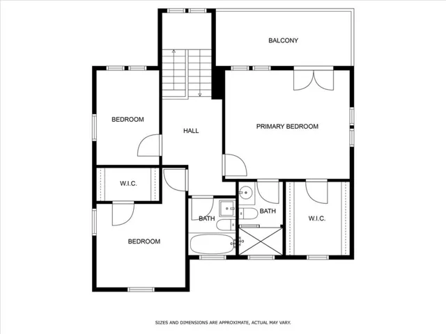 1709 Garden St (upper level floorplan). Back residence.