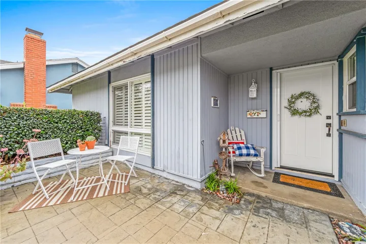 Charming private courtyard as you enter the home.