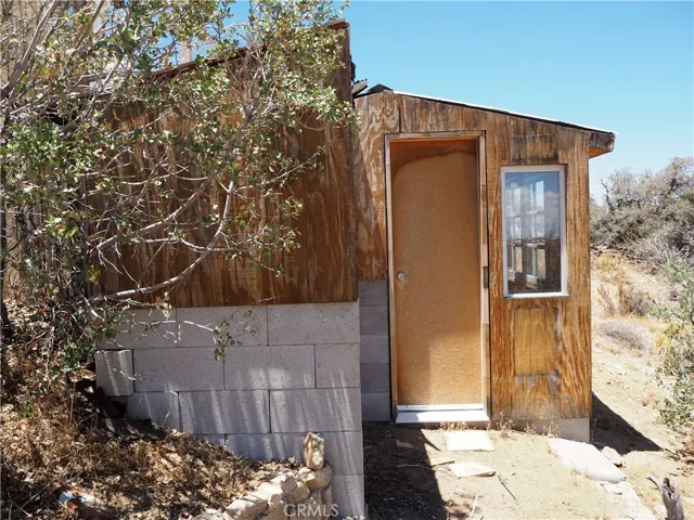 Front of the shed.