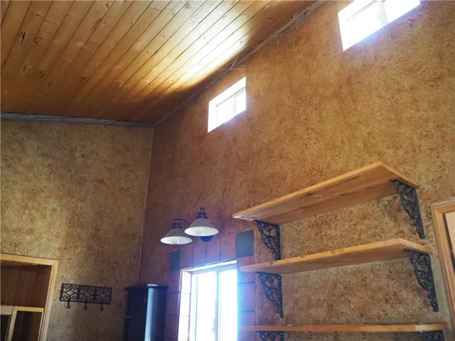 Above the kitchen sink area.
