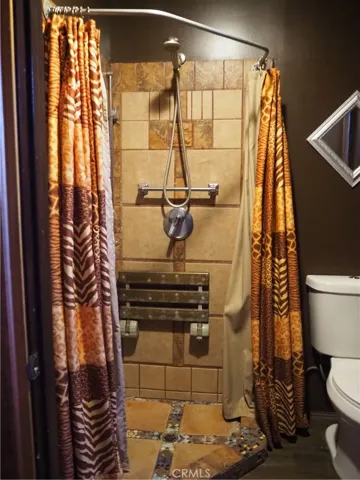 Shower in the full bathroom.