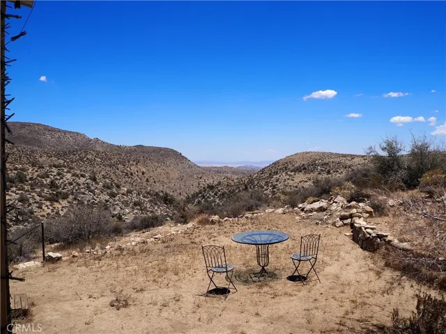 Little outside seating area with great views.