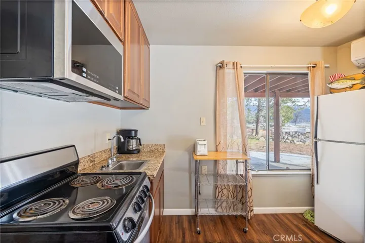 lower level kitchen area