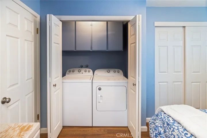 laundry closet in bedroom main level
