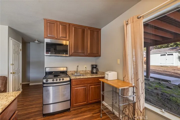 lower level kitchen area