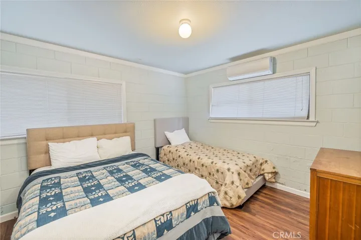 lower level guest bedroom with mini split