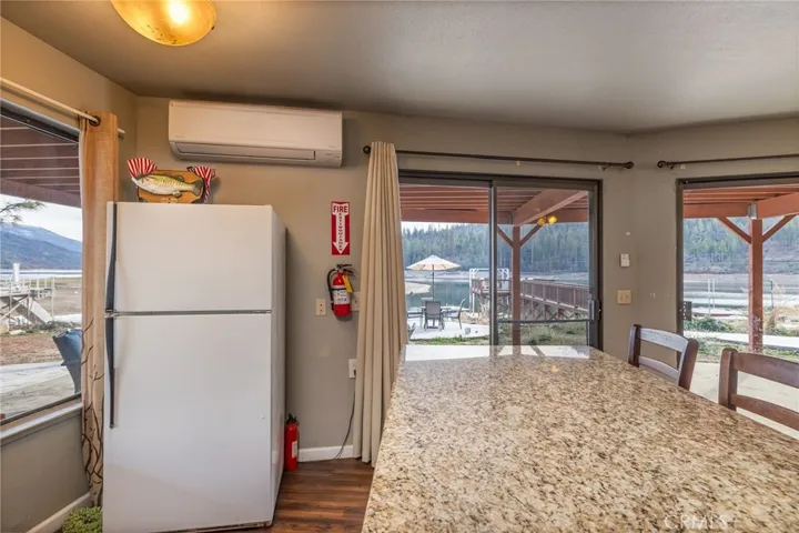 lower level kitchen area with mini split