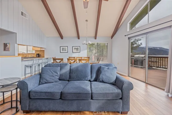 vaulted ceiling opens the space up nicely
