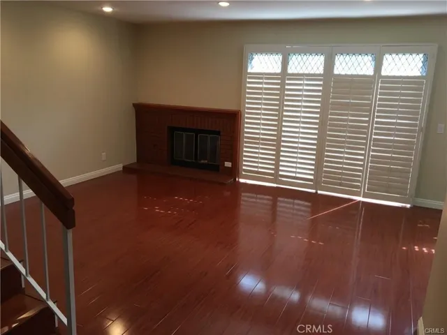 Living room with fireplace