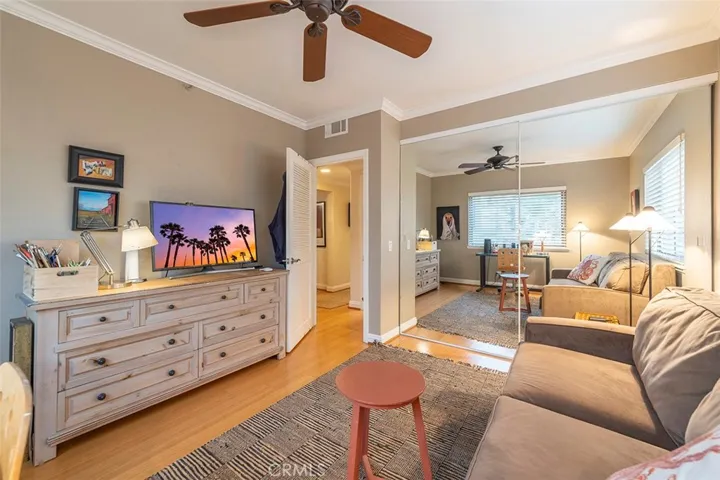 Guest Bedroom with mirrored wardrobe doors