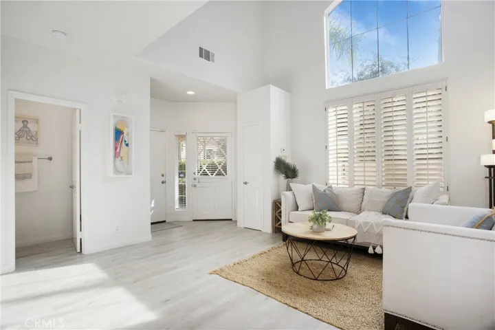 View towards entry and living room