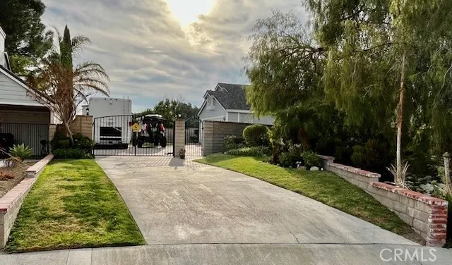 Driveway to electric gate