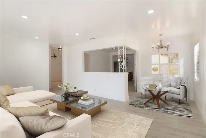L-shape  Living room has room for desk or Cozy sitting area