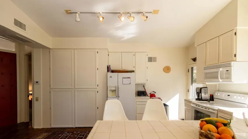View of kitchen from living room