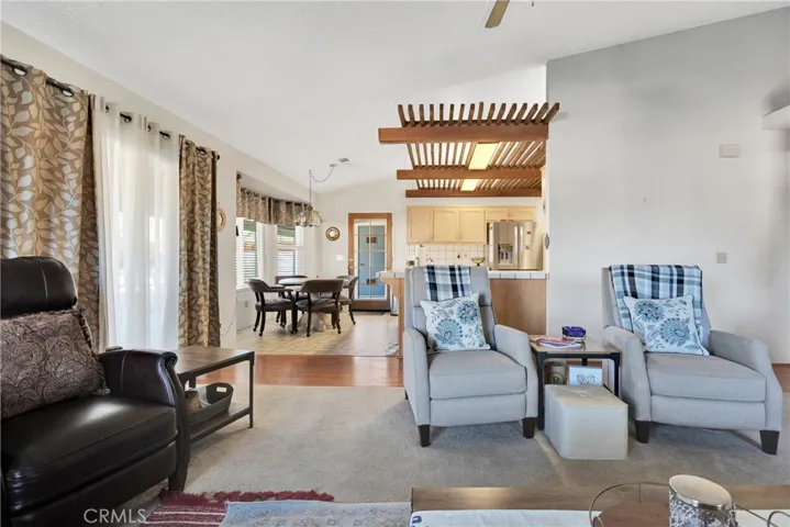 Family-room open to kitchen.