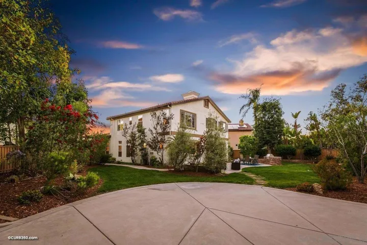 Backyard view from the half basketball court