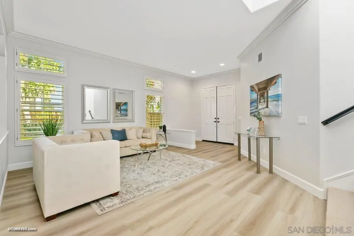 Formal living area view of front entrance