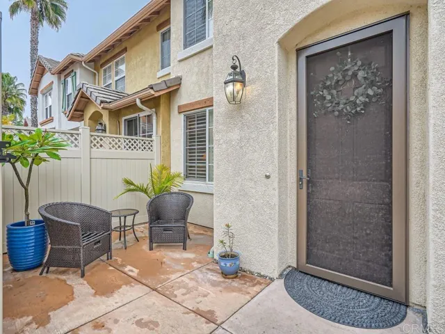 Front entry behind a locked gate for added privacy and security