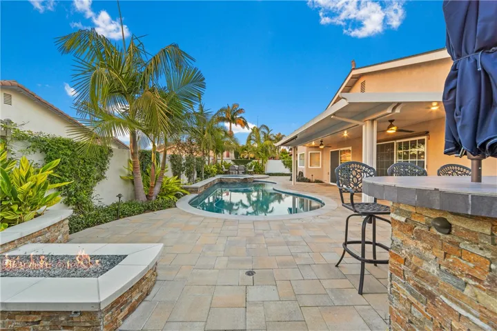 Pavers throughout the entire backyard