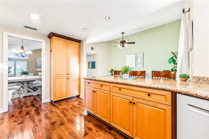 Pantry with pullout shelves