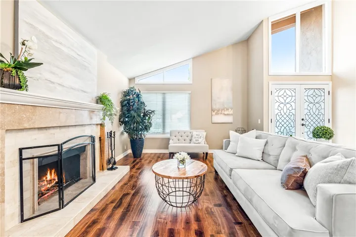 Living room filled with natural light