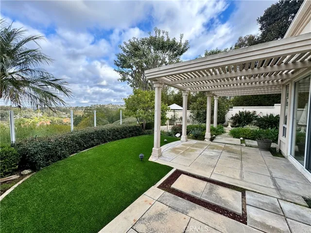 views from backyard. Covered patio