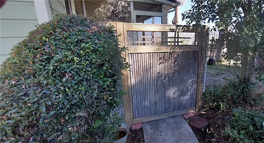 Gate on side of house