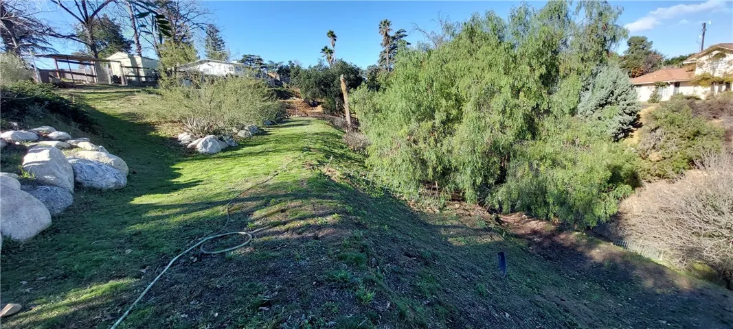 Terrace in backyard