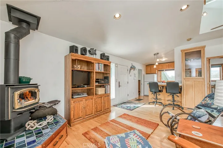Built in Cabinets are made of Cherry wood.