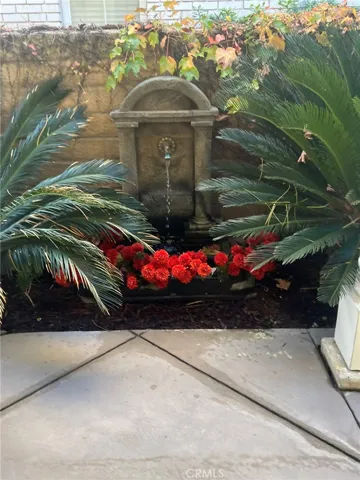 Front patio fountain.