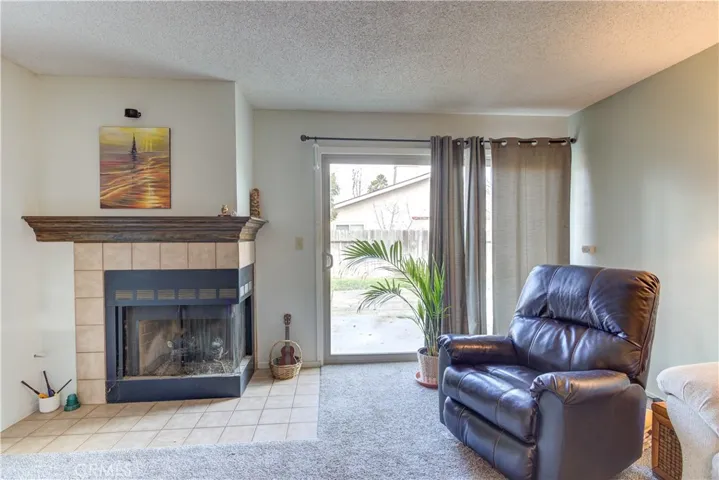 Living Room with gas fireplace.