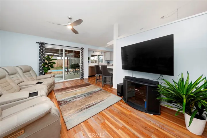 Family Room with Slider leading to Backyard Fun.