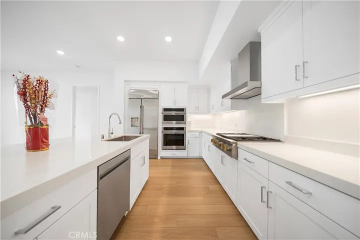 Large open kitchen with brand new dish wash, fridge,oven,micowave and cabinets.