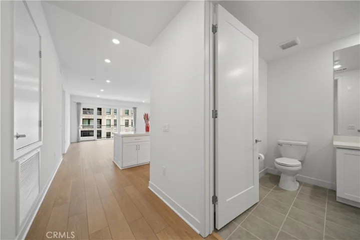 Full bathroom at the right of the front door.