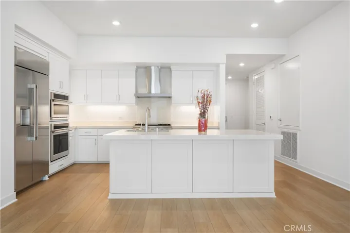 Large open kitchen with brand new dish wash, fridge,oven,micowave and cabinets.