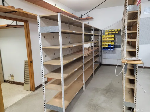 Shelving in retail area