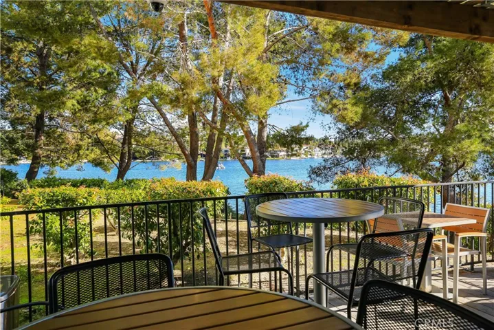 Take your wine outside and enjoy the beautiful view