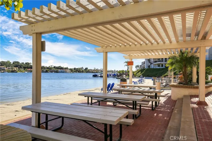 Walk down to your very own private beach with picnic tables
